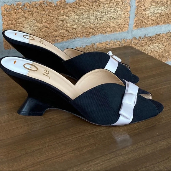 O jour bow accent slides shoes size 8 - Picture 1 of 11